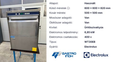Electrolux WT30EB professzionális tányérmosogatógép