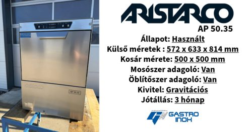 Aristarco AP 50.35 - professzionális, ipari mosogatógép - tányérmosó - használt